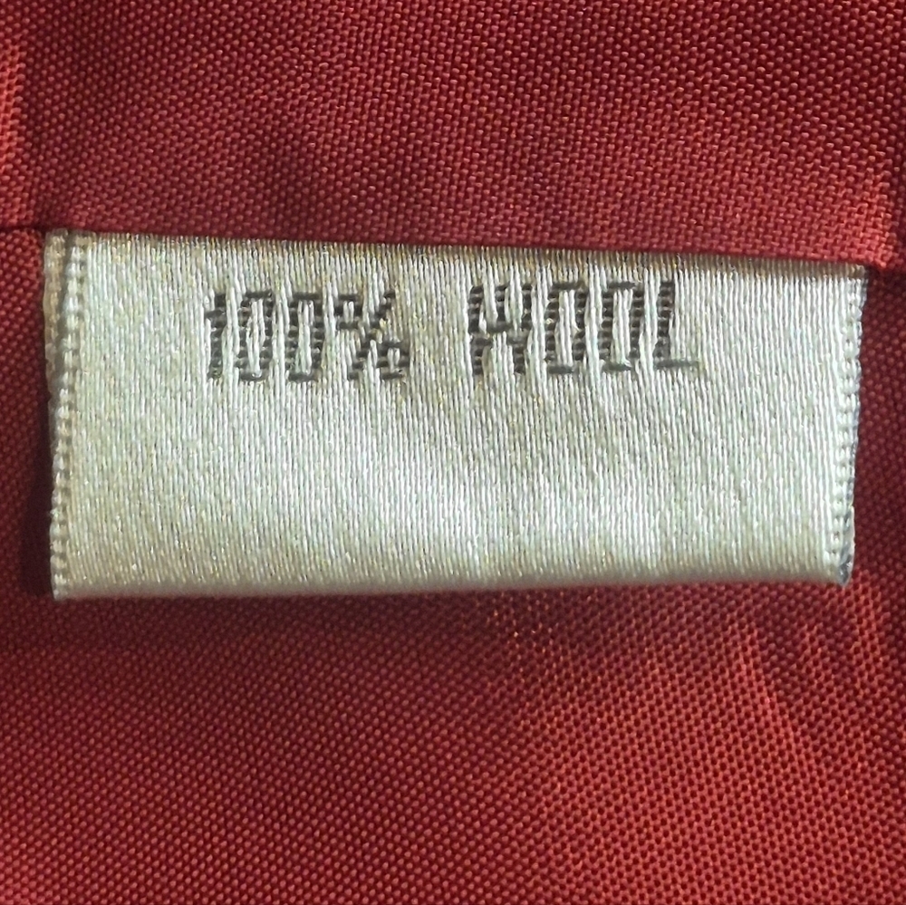 Vintage Mable High Fashion 100% Wool Contrast Stitch Blazer • Tailored Statement - Picture 10 of 12